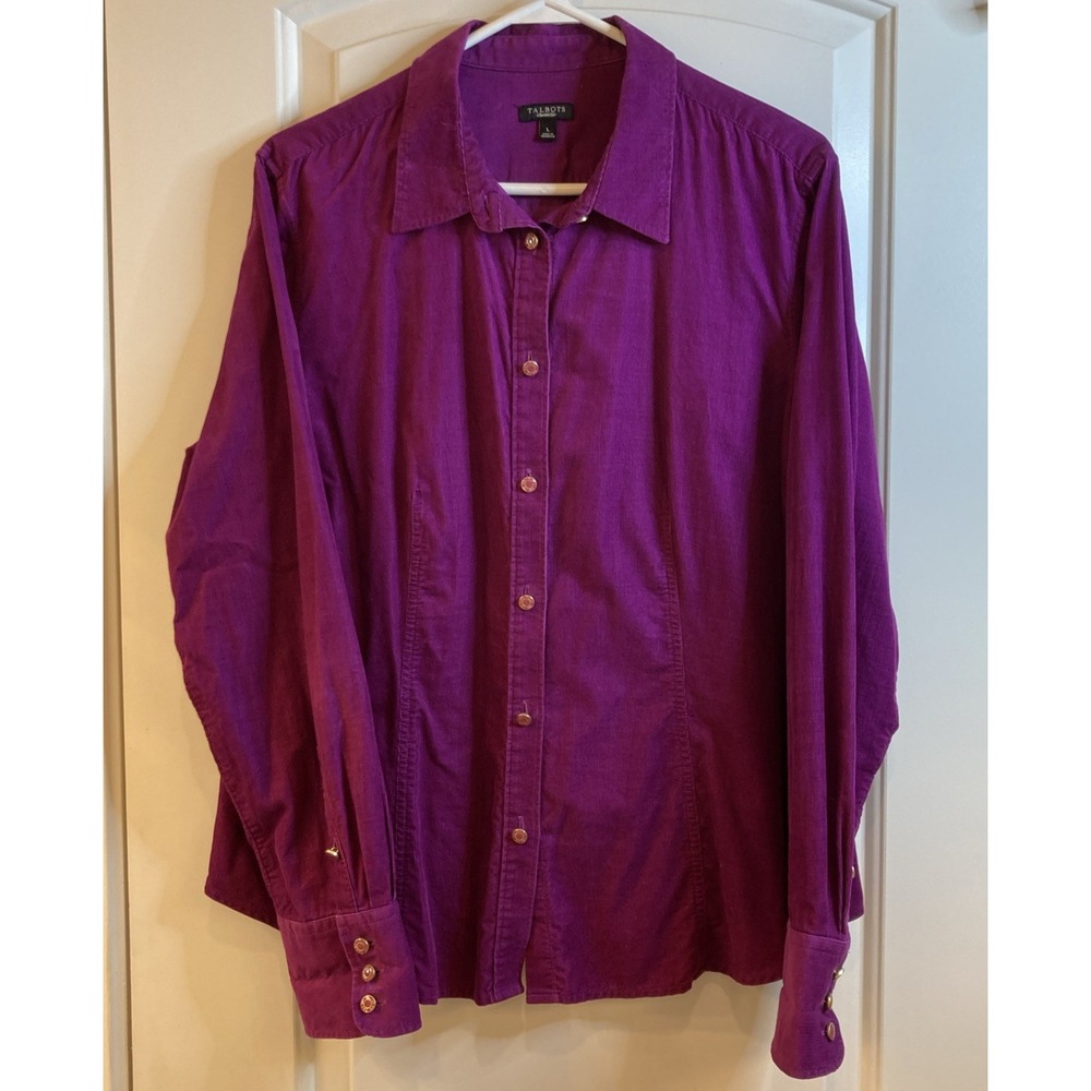 Talbots Purple Button-Down Shirt